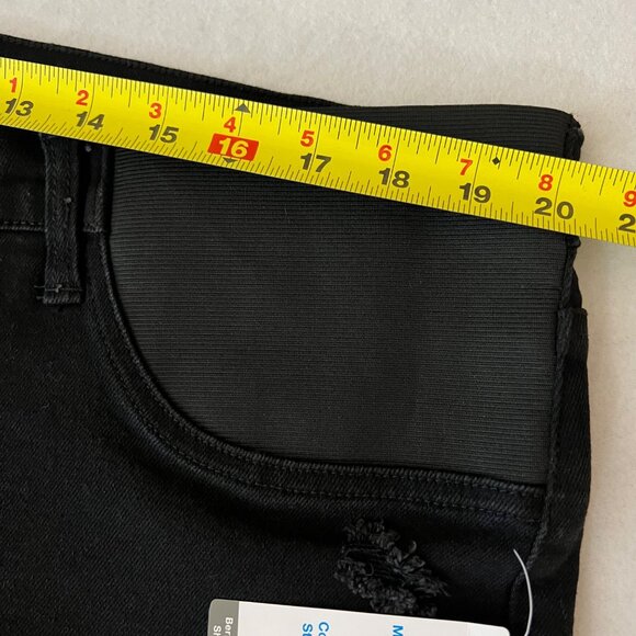 Time Tru Women's Maternity Distressed Raw Hem Stretch Black Shorts Size XXL NWT - Picture 8 of 11